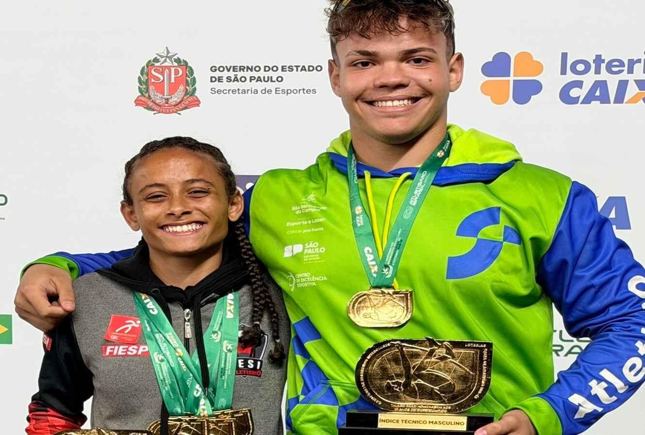 Ana Júlia e Pyetro são destaques do Atletismo Paulista no Brasileiro Sub-18