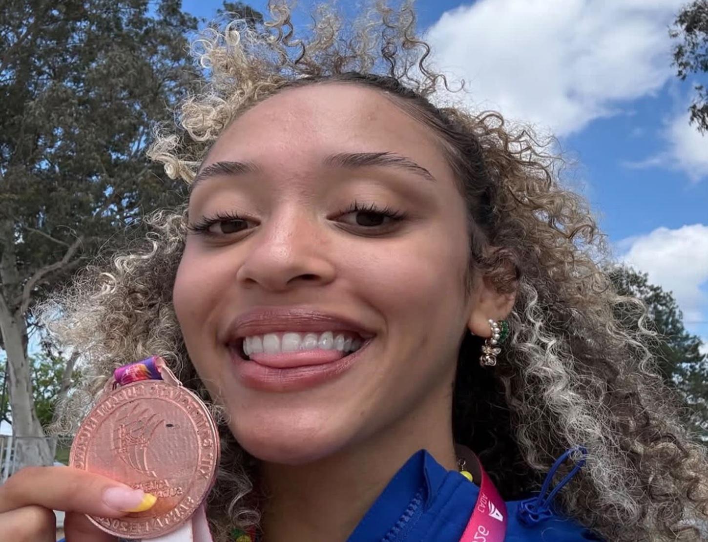 Duda Cândido conquista bronze no salto triplo do Sul-Americano Sub-23