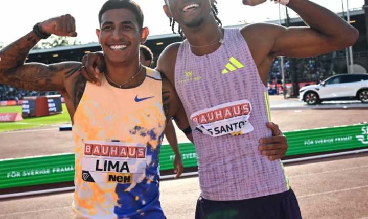 Alison dos Santos vence a Diamond League e Matheus Lima é terceiro nos 400m com barreiras